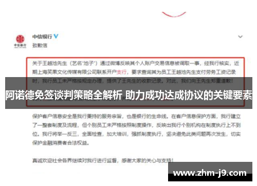 阿诺德免签谈判策略全解析 助力成功达成协议的关键要素